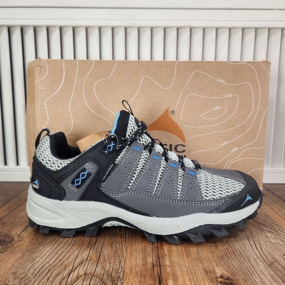 Pacific Mountain Coosa Lo Womens Size 6.5 Gray Waterproof Hiking Sneakers Shoes